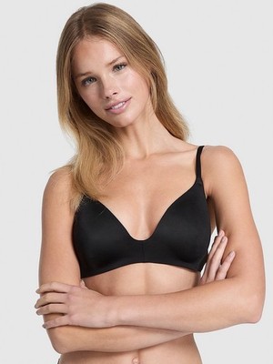VICTORIA S SECRET - PINK Wear Everywhere Push-Up Wireless Bra in Black - 34A