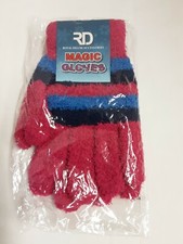 Royal Deluxe Accessories Unisex Magic Gloves Pink W/Blue Stripes OSFM BNWT 