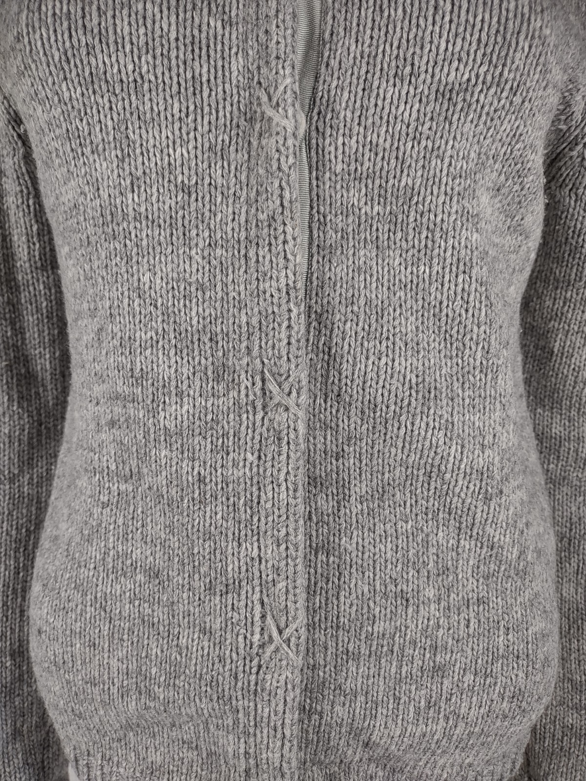 Sundance gray Lambswool blend snap button hooded … - image 3