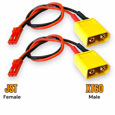 2x XT60 Verlängerungskabel – Stecker Auf Buchse, 30 Cm, 14 AWG, Für LiPo Akkus, RC-Modelle, Hochstrom-Anwendungen