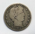 1912 S Barber Silver Half Dollar Good Condition 50c Liberty Head Very Good VG