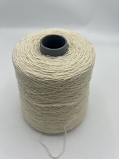 100% British Wool With Silk Flecks. Cream Undyed. 500g Cone. Knit/Craft. 4nm