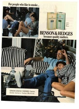 Benson and Hedges Cigarettes Front Porch Vintage 1990 Print Ad