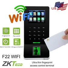 ZKTeco F22 TCP/IP ID Biometric Fingerprint Access Touch Screen Time Attendance