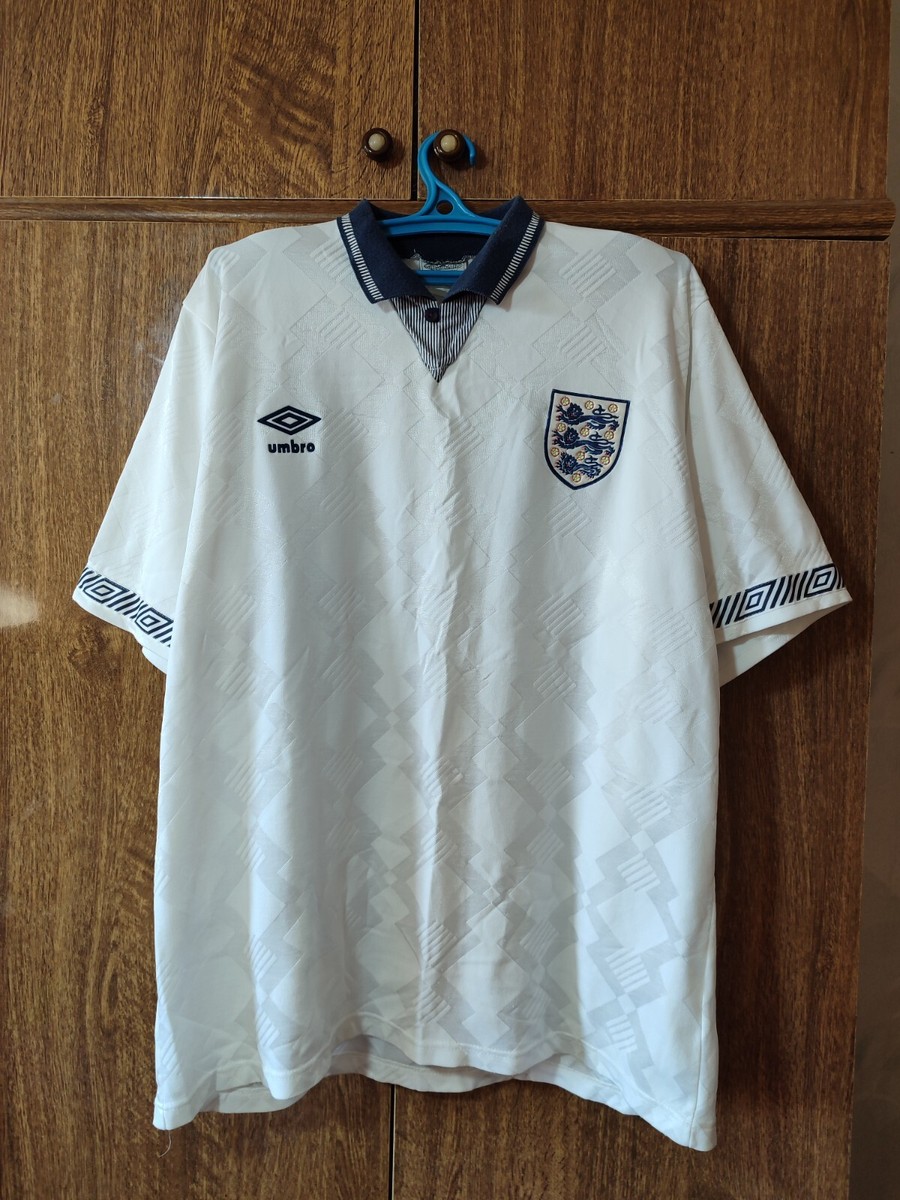 England Team Umbro Football Shirt Home 1990/1991/1992 Soccer