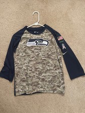 SEATTLE SEAHAWKS SHIRT SALUTE TO SERVICE MILITARY NIKE DRI-FIT YOUTH Large