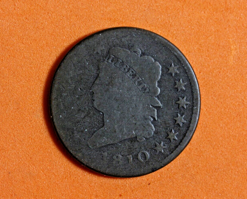 1810- Braided Hair Large One Cent #P13216