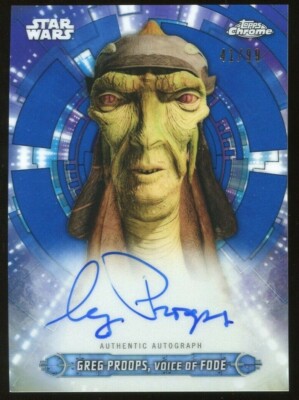 2019 Topps Star Wars Chrome Legacy AUTO - Greg Proops as Fode #41/99 | eBay