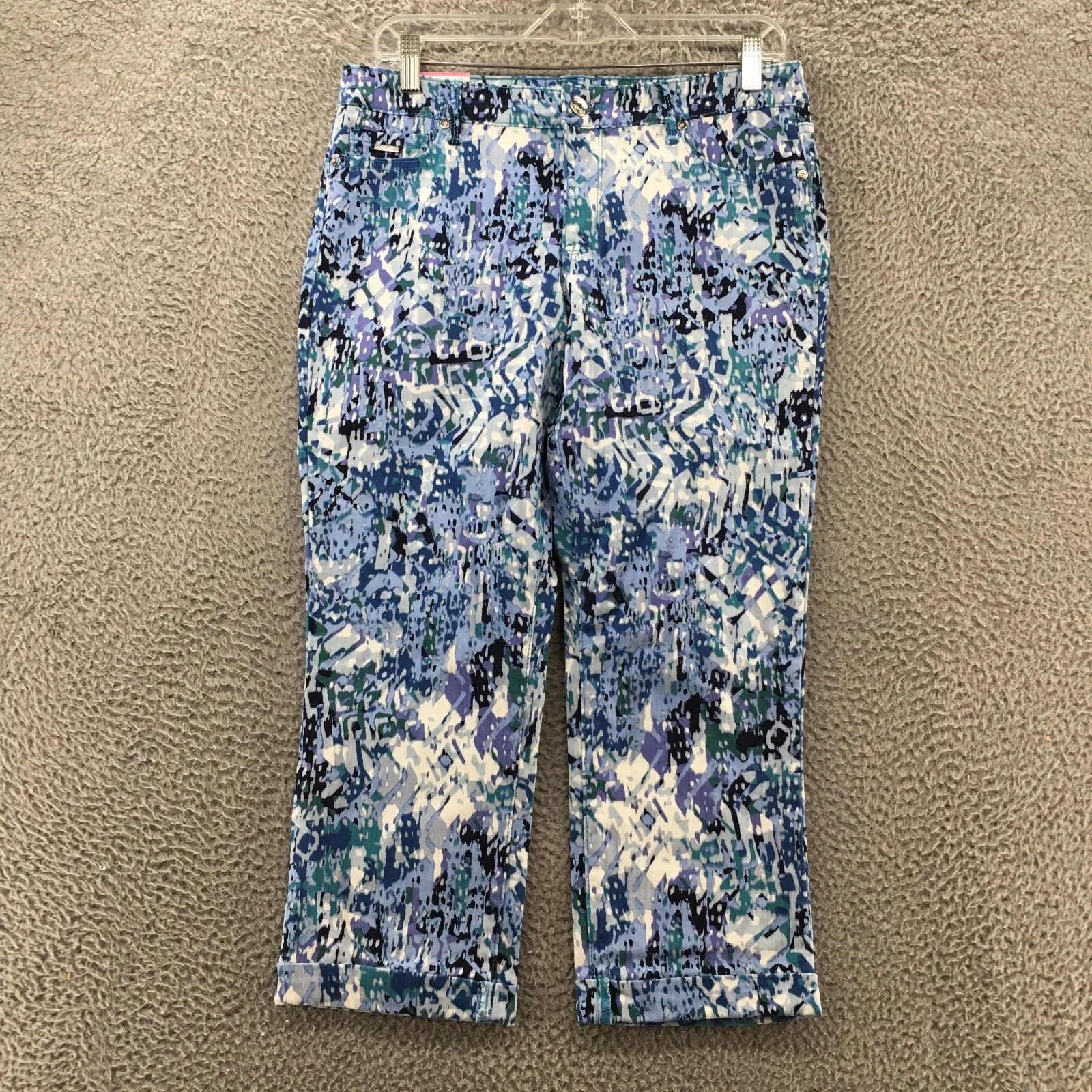 Nine West Chrystie Capri Pants Womens 6 (Actual 32x23) Multicolor Mid Rise NEW