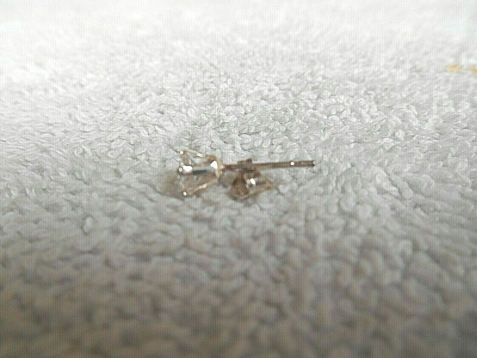 .925 STERLING SILVER SINGLE SOLITAIRE EARRING 25 … - image 5