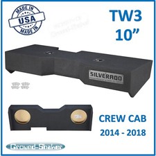 Chevy Silverado Crew Cab 2016 Sub Box For JL AUDIO TW3 10" Dual Sub Box