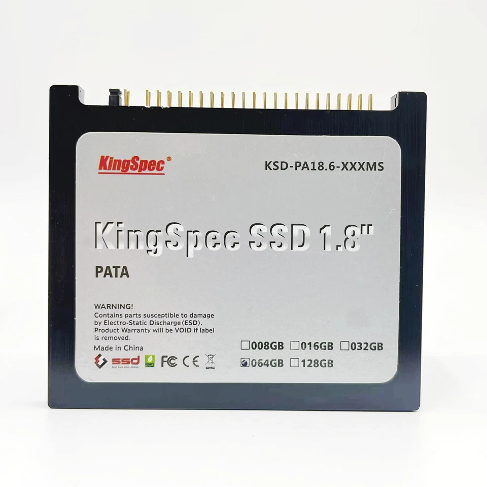 KingSpec KSD -PA18.6-XXXMS 1.8" 64GB IDE SSD flash memory - Image 2 of 4