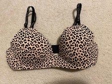 Victoria's Secret 32C T-Shirt Lightly Lined Wireless Bra VS Animal Print