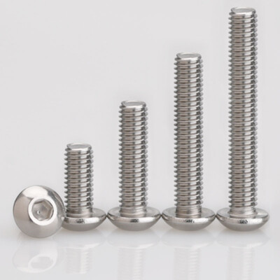 2mm 2.5mm 3mm Hexagon Button Head Allen Bolts Screws A2 Stainless Steel DIN 7380
