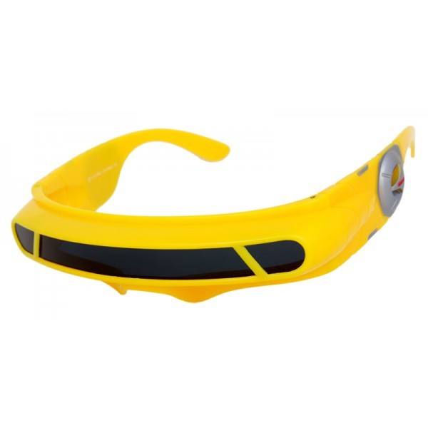 Space Robot Alien Wrap Sunglasses - Futuristic Polarized Cyclops Style Costume Glasses | RoboCop Halloween Party
