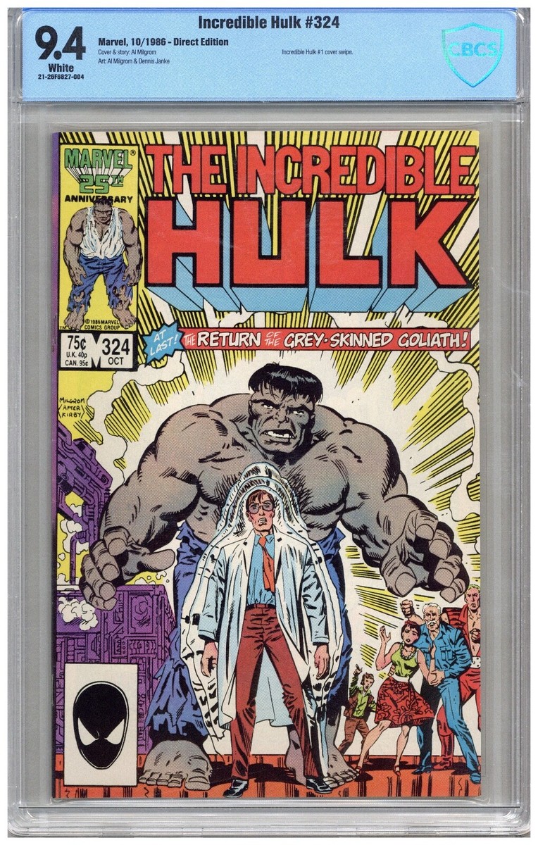 Incredible Hulk # 324 CBCS 9.4 NM White pgs 10/86 Incredible Hulk