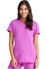 Berry Blast HeartSoul Scrubs Shaped V Neck Top 20710 BRYH