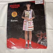Stranger Things Eleven Costume Adult Small Medium Cosplay Dress