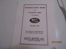 Novo 1 to 15 HP Gas Engine  Instruction  Manual gas, kero, two cylinder gasoline
