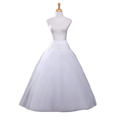 Women's Wedding Crinoline Slip Gown Underskirt White Bridal Petticoat Hoop Skirt