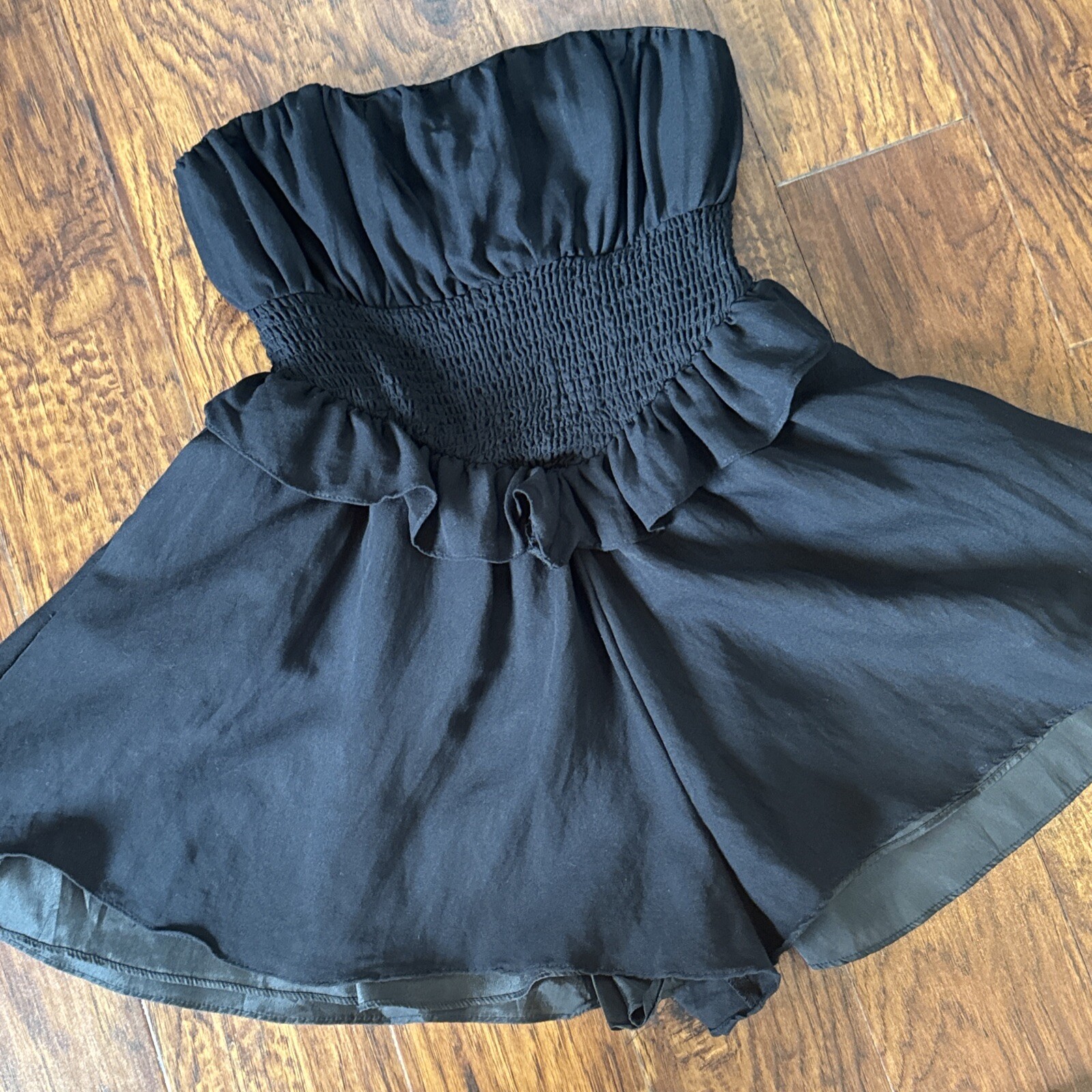 DO+BE Black Romper size medium lined, strapless w… - image 7