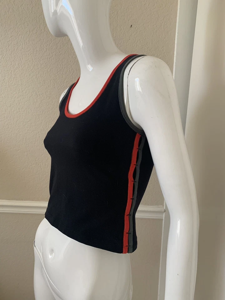 Camiseta sin mangas recortada de fitness Blue Fish Brasil negra/roja/gris talla 2 Foto 3 de 4