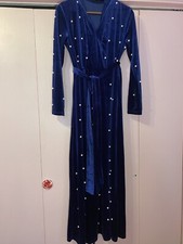 Velvet Allover Pearls Abaya With Belt, Very Stylish Party Classic Elegant Dress 