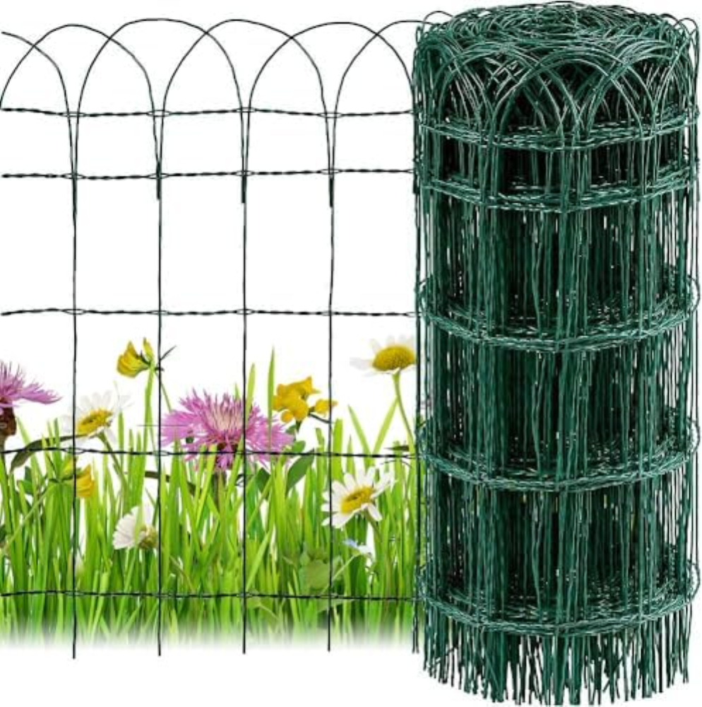 Amagabeli Garden Home 0.65Mx25M Green Garden Border Fence 2.95mm Wire Diameter R