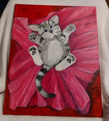 Gray Kitten, 16x20