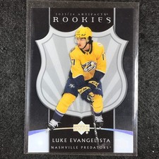 2023-24 Artifacts Hockey LUKE EVANGELISTA 2005-06 Clear Cut Retro Rookies #17