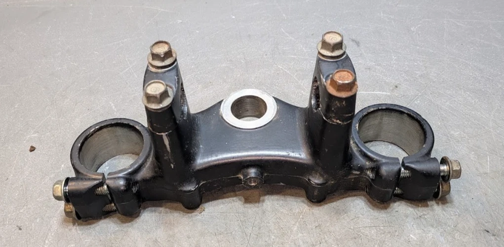 Yamaha YZ125 Upper Triple Clamp Fork Handlebar Clamps Steering Crown 1987 1988