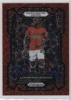 2023-24 Panini Prizm Premier League Red Lazer 18/49 Aaron Wan-Bissaka #54 1yj