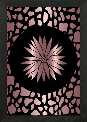 Rosegold Blume 1 gerahmtes Wandbild Poster Leinwanddruck Bild