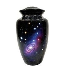Metal Urn Colors Heavens Adult Cremation Urns For Human Ashes in Velvet Bag 10"