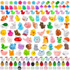 200 Pcs Mini Resin Animals Colorful Mini Animals Figures in Bulk Miniature Li...
