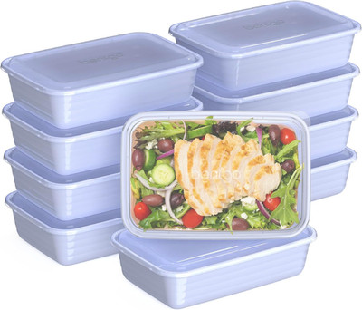 Prep - 20-Piece 1-Compartment Reusable Meal Prep Containers with Lids, PFAS & BP