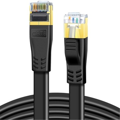 CAT 8 Network Cable, 0.5 Metres, High-Speed 40 Gbps, 2000 MHz, SSTP Cat 8 Fla...