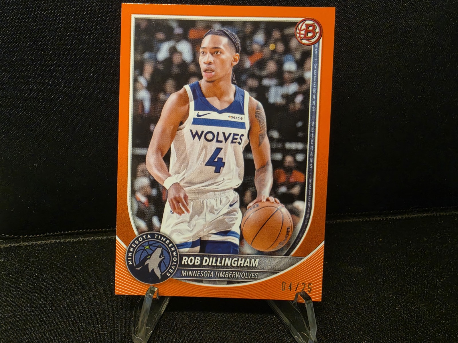 2025 Bowman #182 Rob Dillingham Orange Border /25