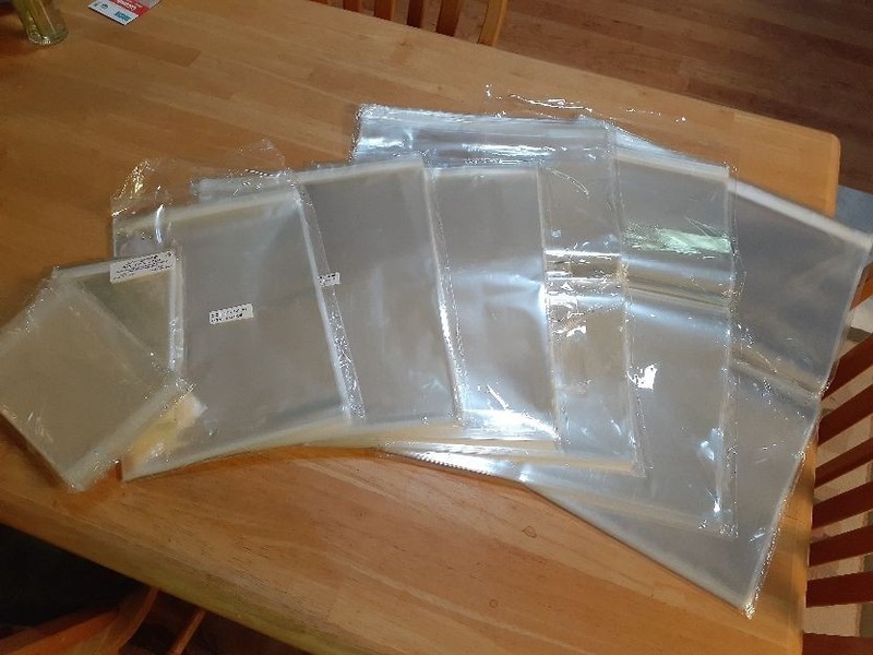 Huge lot of 275+ flat protective resealable bag 5 x 7" to 16 x 20" - Clearbags
