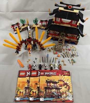 LEGO NINJAGO 2507 Fire Temple 100% Complete W/ Instructions & Extras No Box