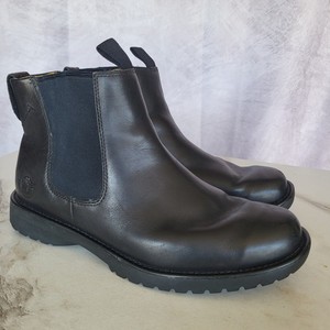 Timberland Larchmont Chelsea Boots Mens 13 Black Leather Pull‎ On Career 48-07 Timberland Larchmont Chelsea Boots Mens 13 Black Leather  main image 3