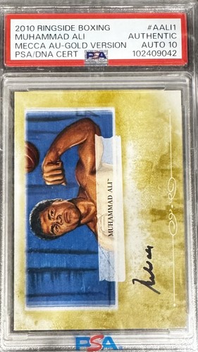2010 Ringside Boxing Muhammad Ali Mecca AU-Gold Version PSA/DNA Cert Auto 10