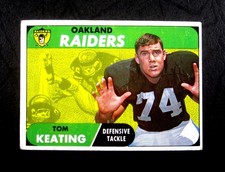 1968 TOPPS SET BREAK Tom Keating #116 Oakland Raiders LOW GRADE (mark, scuffs)