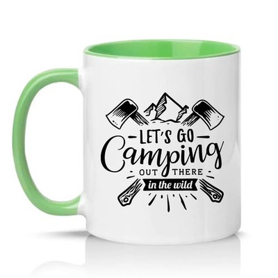 Lets Go Camping Out There Unisex 11 Unzen Keramiktasse Wandern Outdoor Geschenk