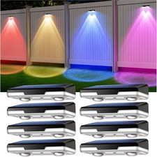 LED Solar Power Fence Lights Deck Door Wall Stair Step Outdoor Garden Decor Lamp