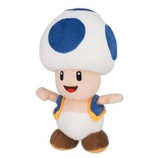Sanei Super Mario All Star Collection AC31 Blue Toad 8 Plush NEW