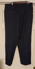 CHAPS Ralph Lauren Dress Pants Men's 38  x 29  Black Pin Striped Corp