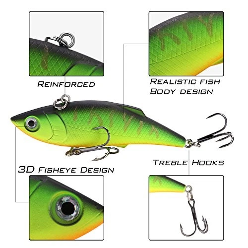 Juego de señuelos de pesca Minnow Crankbaits cebos duros de pesca Swimbaits estilo B 10 piezas Foto 3 de 4