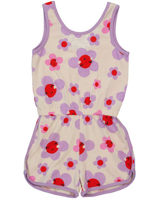 Girls size 2 smiley flowers playsuit  jumpsuit jump play suit Mini Mango NEW 985
