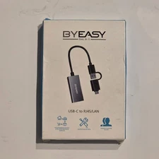 BYEASY USB-C to RJ45/LAN Ethernet adapter New In Box